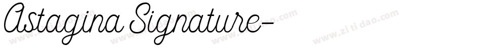 Astagina Signature字体转换